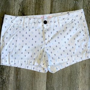 Summer shorts with 4 pockets stretchy  dark blue & light anchor